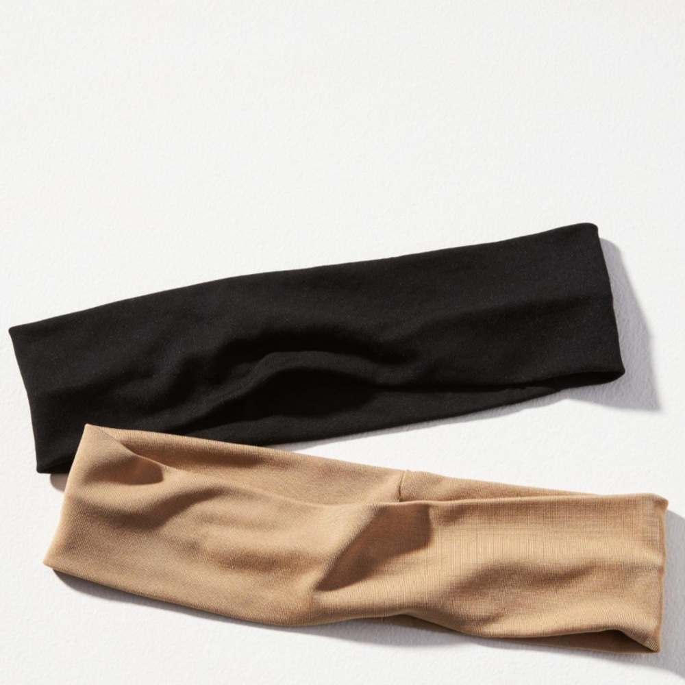 Anthropologie Solid Stretch Headbands (set of 2)